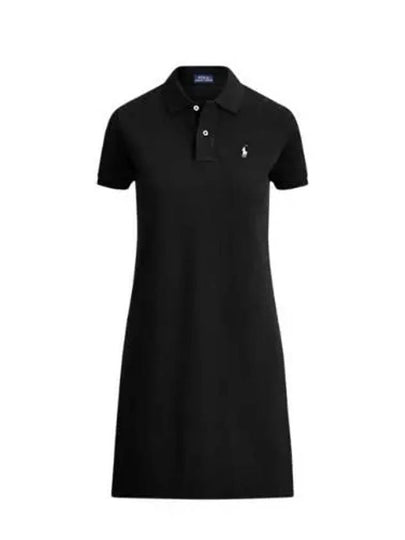 Women's Pony Logo Midi Dress Black - POLO RALPH LAUREN - BALAAN 2