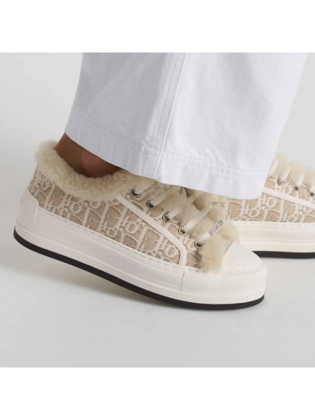 Walk'n'Dior Platform Low Top Sneakers Cotton Beige - DIOR - BALAAN 5