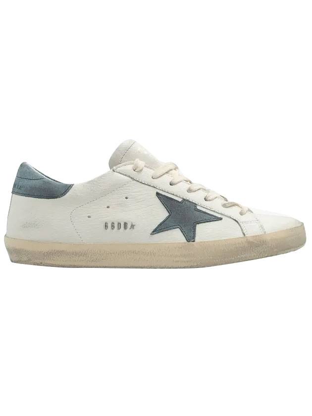 Superstar Classic Blue Suede Low Top Sneakers White - GOLDEN GOOSE - BALAAN 1