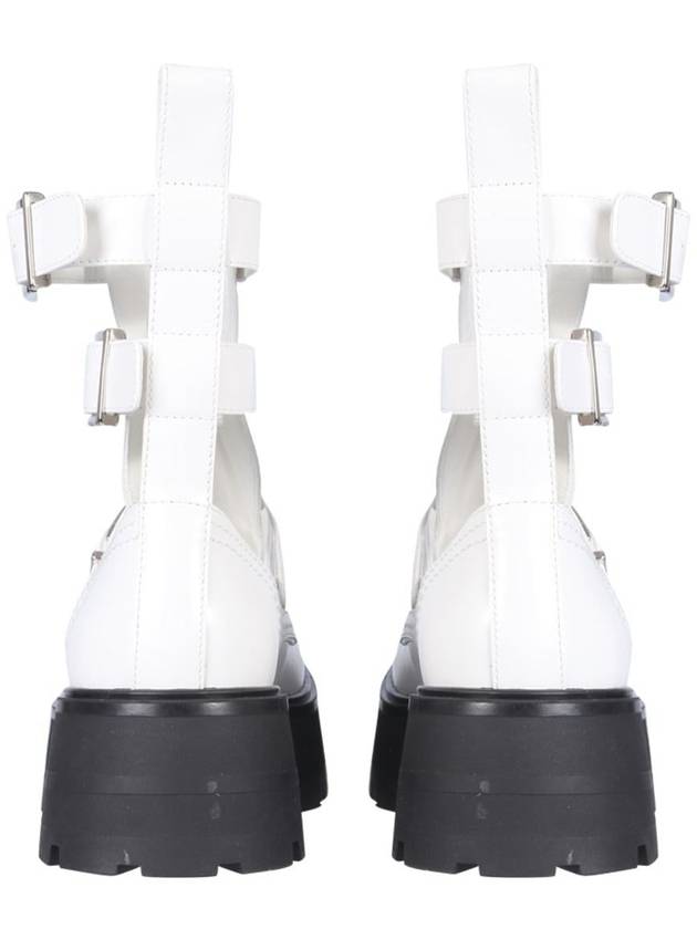 Women's Rave Buckle Walker Boots White - ALEXANDER MCQUEEN - BALAAN 4