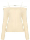 Women's Sierra Signature Long Sleeve T-Shirt Beige - JACQUEMUS - BALAAN 2