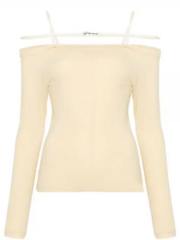 Women's Sierra Signature Long Sleeve T-Shirt Beige - JACQUEMUS - BALAAN 2