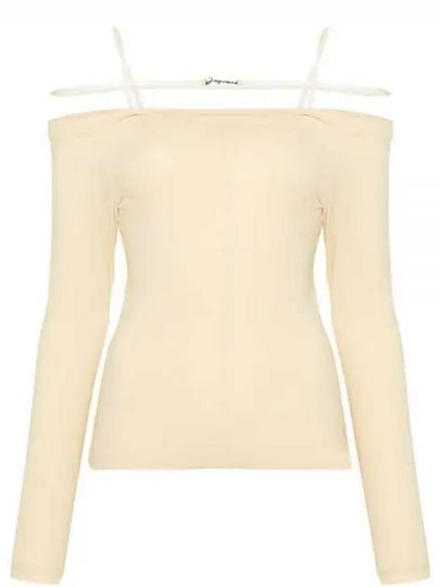 Women's Sierra Signature Long Sleeve T-Shirt Beige - JACQUEMUS - BALAAN 2