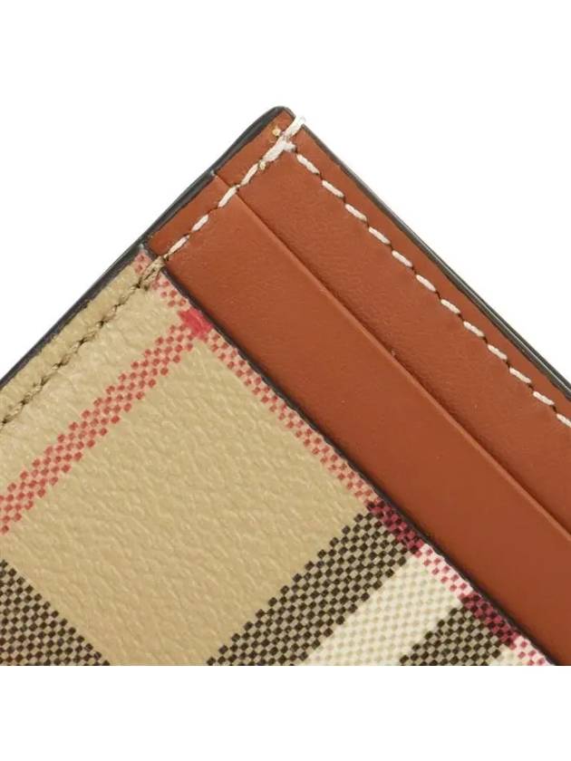 Check Card Wallet Beige - BURBERRY - BALAAN 7