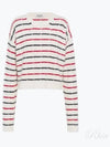 Striped Cashmere Knit Top White - MIU MIU - BALAAN 2