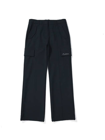 Cargo Pocket Bootcut Pants NAVY WOMAN - MALBON GOLF - BALAAN 1