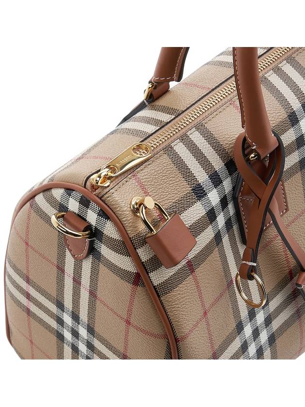 Medium Check Bowling Tote Bag Archive Beige Briar Brown - BURBERRY - BALAAN 11