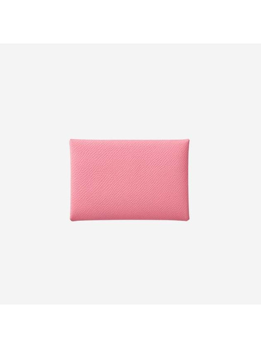 Calvi Duo Card Wallet Rose - HERMES - BALAAN 1