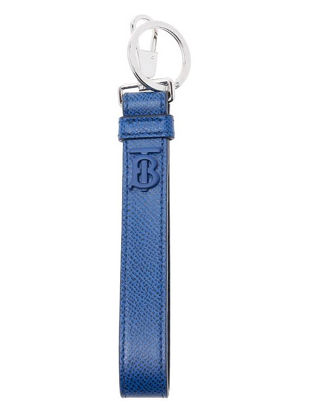 Monogram Motif Grainy Leather Keyring Rich Navy - BURBERRY - BALAAN 4