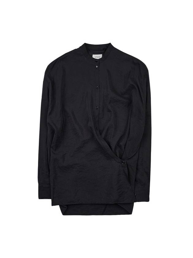 Officer Collar Twist Shirt Black - LEMAIRE - BALAAN 1