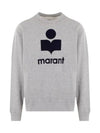 Mikoy Logo Cotton Sweatshirt Grey - ISABEL MARANT - BALAAN 3