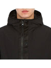 Soft Shell-R E.Dye Pure Insulation Technology Recycled Polyester Primaloft Hooded Jacket Black - STONE ISLAND - BALAAN 8