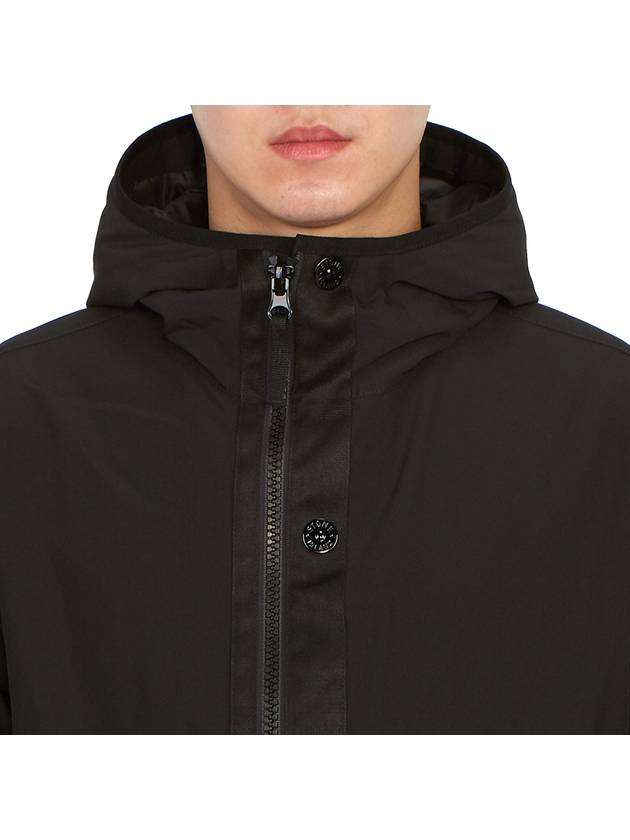 Soft Shell-R E.Dye Pure Insulation Technology Recycled Polyester Primaloft Hooded Jacket Black - STONE ISLAND - BALAAN 8