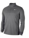 Men's Dri-Fit Essential Half-Zip Long-Sleeve T-Shirt Grey - NIKE - BALAAN 1