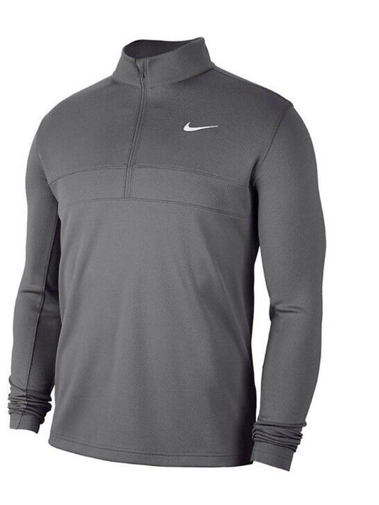 Men's Dri-Fit Essential Half-Zip Long-Sleeve T-Shirt Grey - NIKE - BALAAN 2