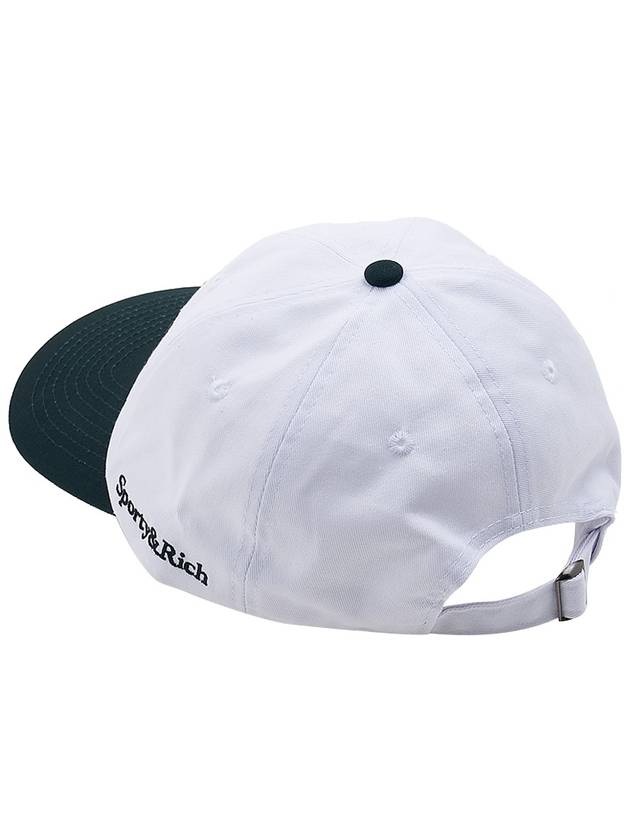 Wellness Club Embroidered Logo Two Tone Ball Cap White - SPORTY & RICH - BALAAN 4