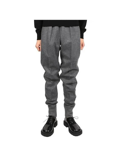 Elasticated Waist Wool Banding Jogger Track Pants Grey - JIL SANDER - BALAAN 2