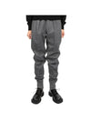 Elasticated Waist Wool Banding Jogger Track Pants Grey - JIL SANDER - BALAAN 1