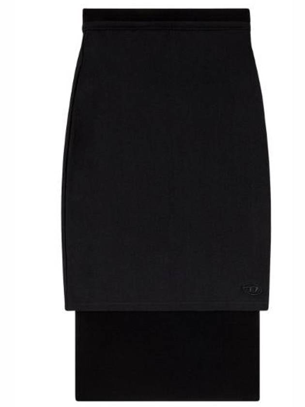 Stretch midi pencil skirt black - DIESEL - BALAAN 6