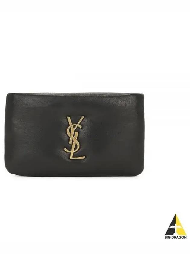 Calypso Zipped Card Wallet Black - SAINT LAURENT - BALAAN 2