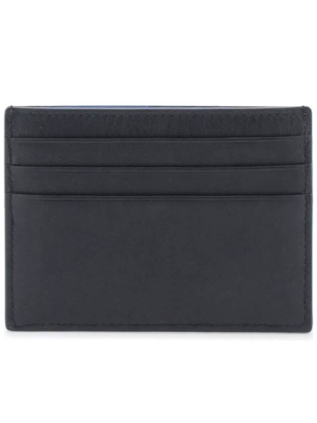 Harness Logo Print Calfskin Card Wallet Black - ALEXANDER MCQUEEN - BALAAN 5