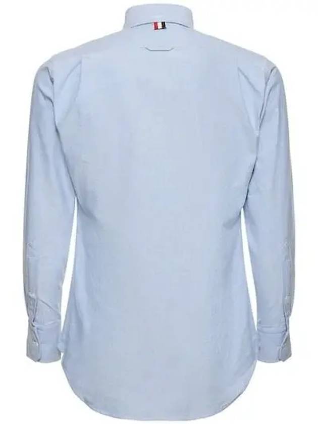 Oxford Grosgrain Placket Cotton Long Sleeve Shirt Light Blue - THOM BROWNE - BALAAN 6