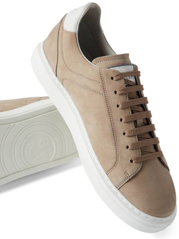 Suede Low Top Sneakers Beige - BRUNELLO CUCINELLI - BALAAN 6