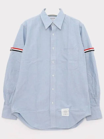 Armband Oxford Long Sleeve Shirt Light Blue - THOM BROWNE - BALAAN 2