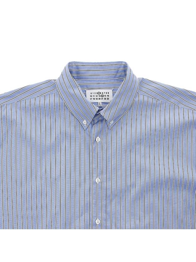 Oxford Long Sleeve Shirt Blue - MAISON MARGIELA - BALAAN 4