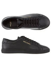 Andy Embossed Logo Leather Low Top Sneakers Black - SAINT LAURENT - BALAAN 6