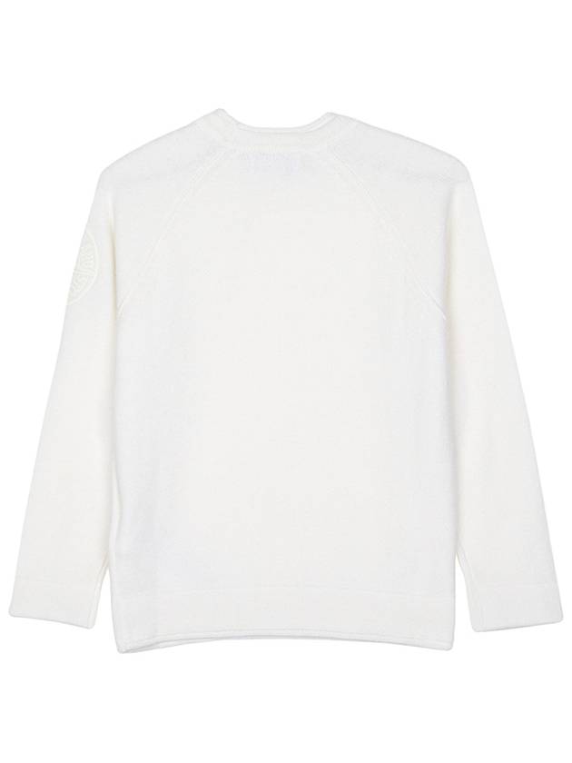 Kids Compass Motif Crew Neck Sweatshirt Ivory - STONE ISLAND - BALAAN 3