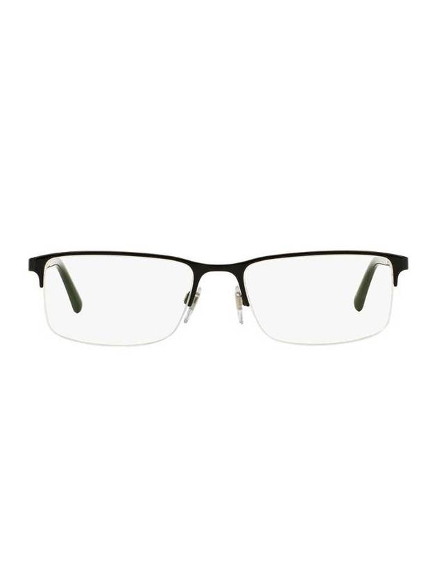 Eyewear Check Temple Half Rim Square Glasses Black - BURBERRY - BALAAN 1