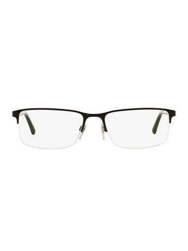 Eyewear Check Temple Half Rim Square Glasses Black - BURBERRY - BALAAN 1