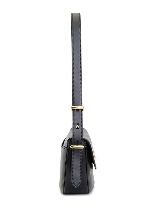 Arque Leather Shoulder Bag Black - PRADA - BALAAN 4