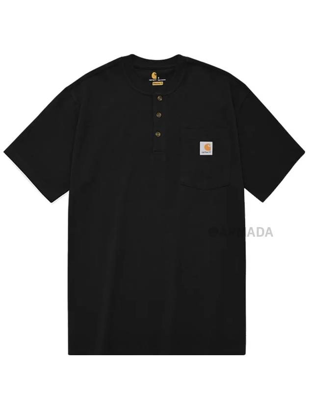 K84 Henry neck pocket short sleeve t shirt - CARHARTT - BALAAN 2