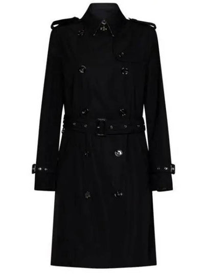 Mid-Length Lightweight Kensington Trench Coat Black - BURBERRY - BALAAN 2