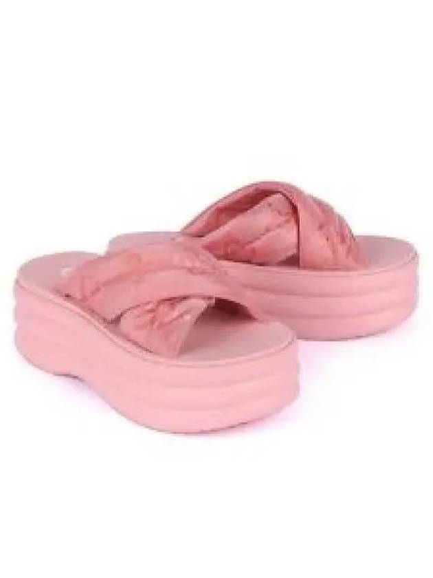 GG Platform Padded Nylon Slide Sandals Light Pink - GUCCI - BALAAN 2