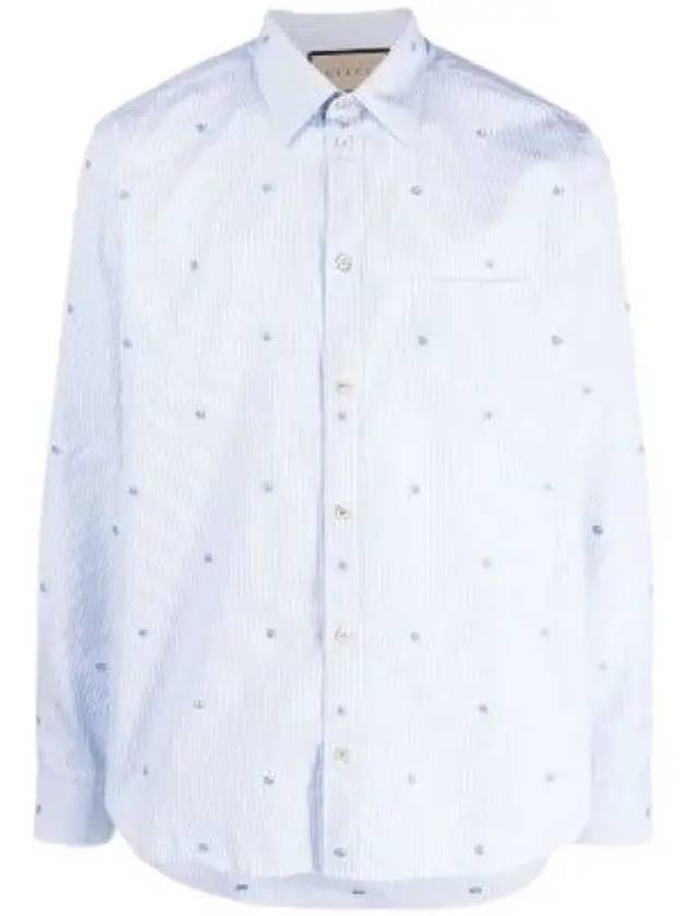 Cotton Long Sleeve Shirt White - GUCCI - BALAAN 2