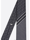 Oblique Striped Silk Tie Grey - DIOR - BALAAN 4