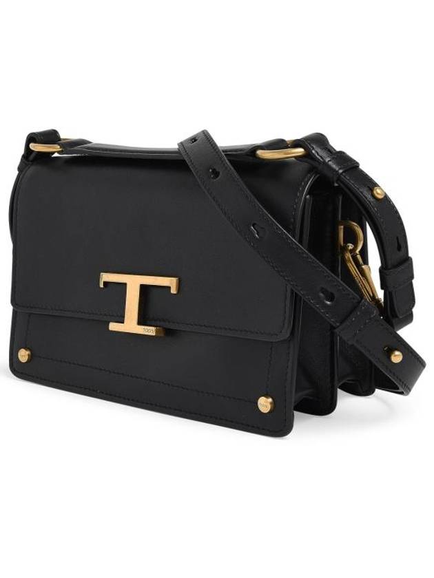 Timeless T Logo Small Satchel Shoulder Bag Black - TOD'S - BALAAN 2