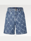 Monogram Printed Denim Shorts Indigo - LOUIS VUITTON - BALAAN 2