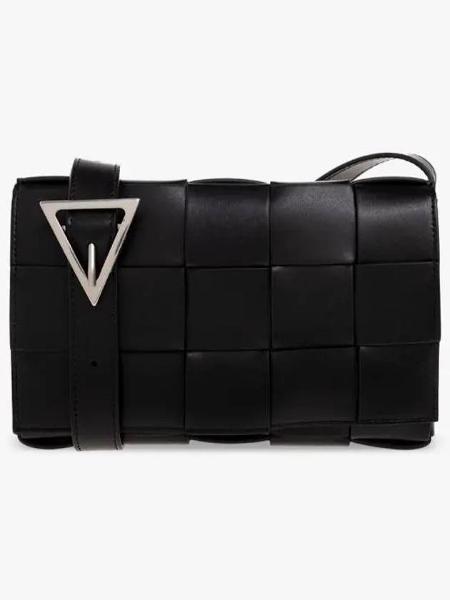 Urban Leather Crossbody Cassette Black Silver - BOTTEGA VENETA - BALAAN 2