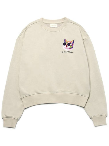 Brushing Option Mini Fancy Kitty Sweat Shirts GREIGE - LE SOLEIL MATINEE - BALAAN 1