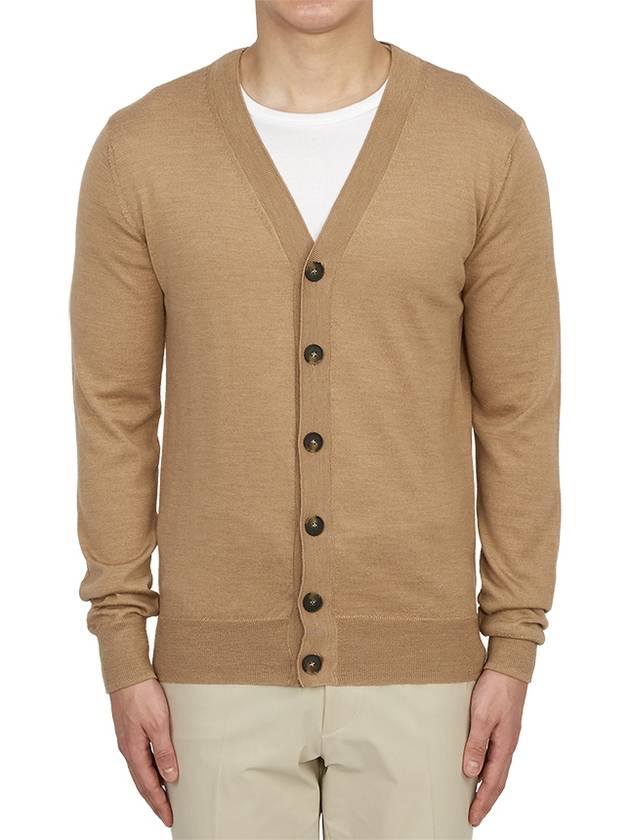 Samuel V-Neck Wool Cardigan Beige - A.P.C. - BALAAN 2