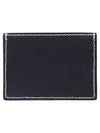 Stitched Vacchetta Card Wallet Navy - THOM BROWNE - BALAAN 4