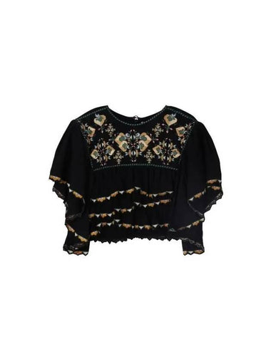 SANA floral embroidery crop top HT0094FA A1J40I 01BK - ISABEL MARANT - BALAAN 1