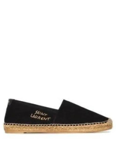 Women's Monogram Espadrilles Black - SAINT LAURENT - BALAAN 2