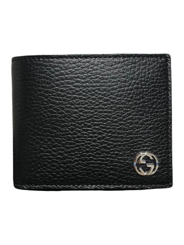 GG Interlocking Two Tone Half Wallet Black - GUCCI - BALAAN 2