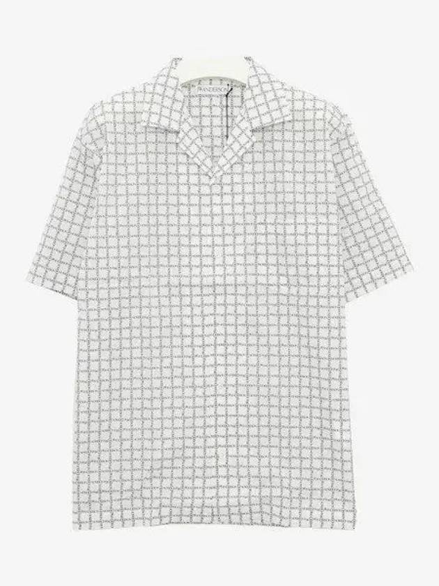 Logo Grid Short Sleeve T Shirt White - JW ANDERSON - BALAAN 2