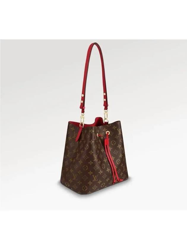 Monogram Neonoe Bucket Bag Brown Red - LOUIS VUITTON - BALAAN 3